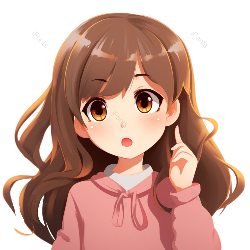 卡通素材图片,卡通人物元素,女孩PNG,表情免抠素材